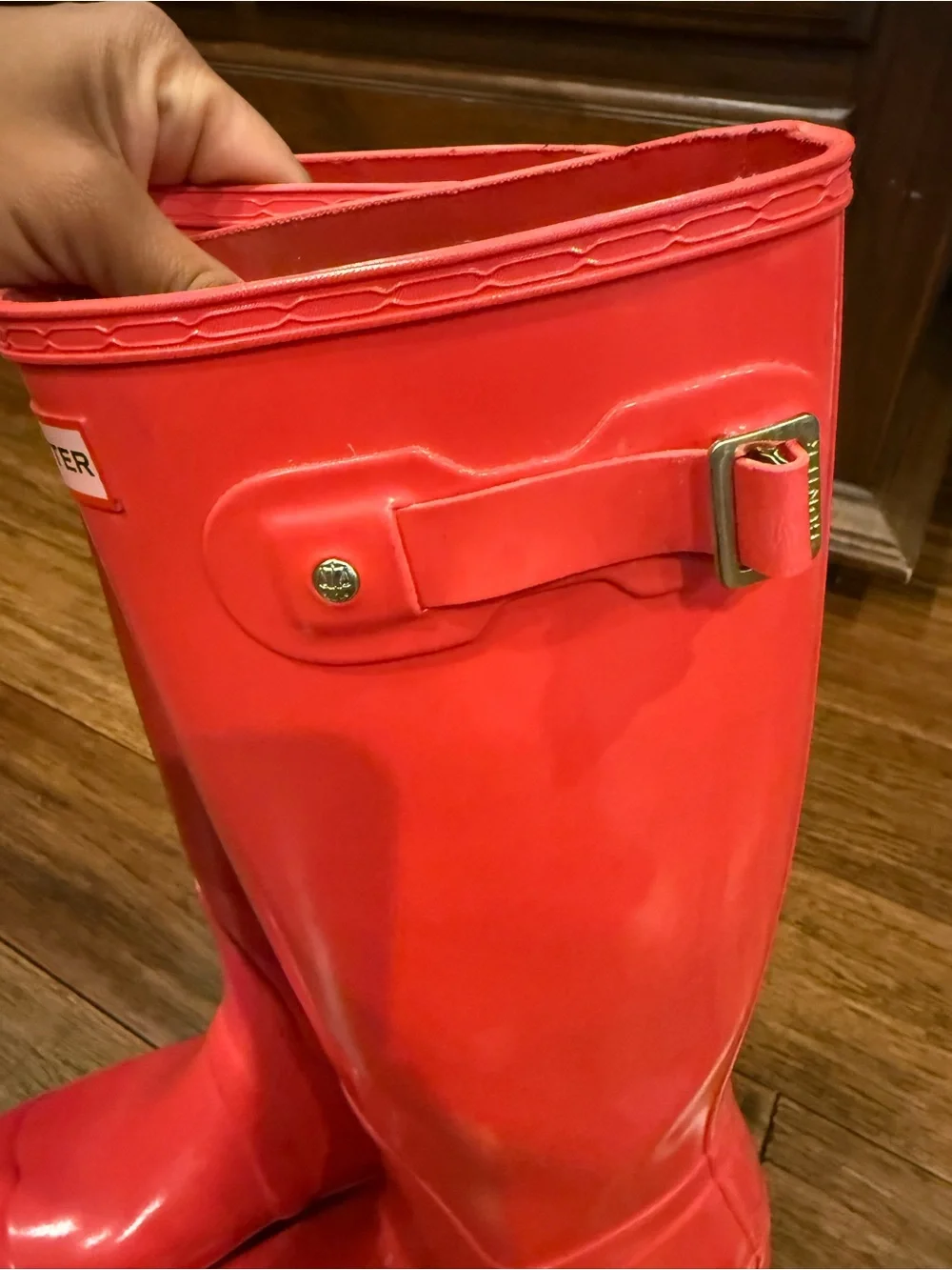 Hunter Tall Women's Rain Boots in Pinkish Red